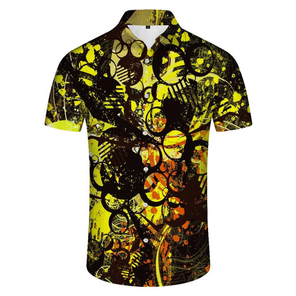 
Art abstract pattern retro male design fashion travel men short sleeve Hawaiian shirt summer classic style casual loose indoor
                