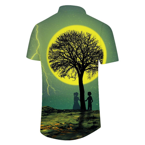 
Romantic Tree Hawaiian Shirt Men's Casual Street Loose Summer Beach Leisure Short Sleeve Button Shirt Tops
                