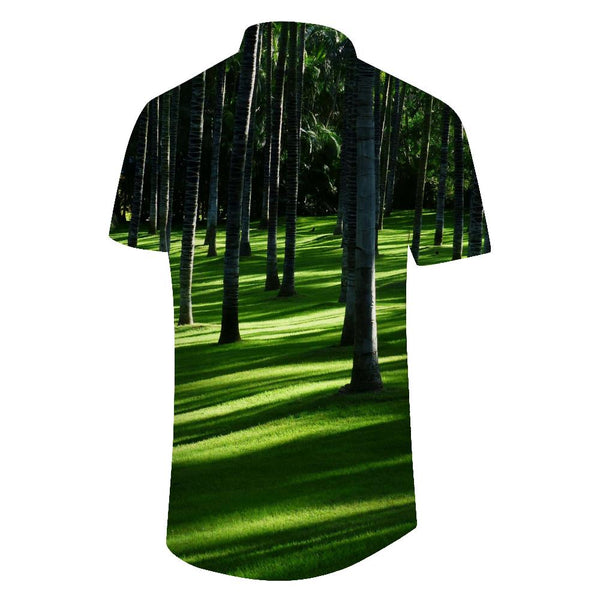 
Green Forest Mens Fashion Hawaiian Shirt Casual 3D Printed Shirt Summer Loose Short Sleeve Tops Trendy Lapel Button Beach
                