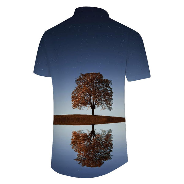 
Tree of Life Men's Hawaiian Shirt Casual Short Sleeve Button-Down Shirt with Pockets and Lapel
                