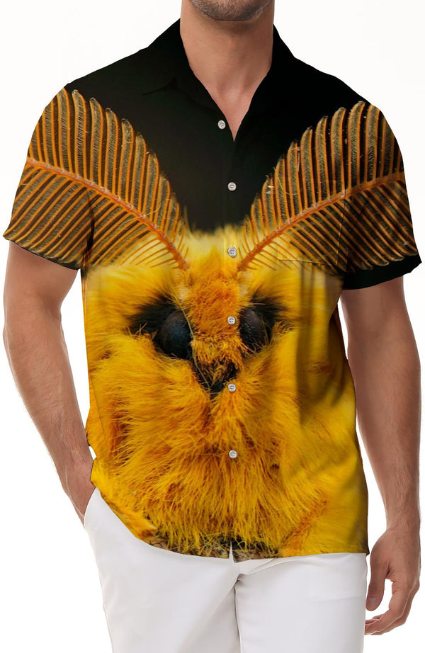 Yellow cartoon animals men's hawaiian shirt vintage casual clothing shirt street style beach summer 3d print