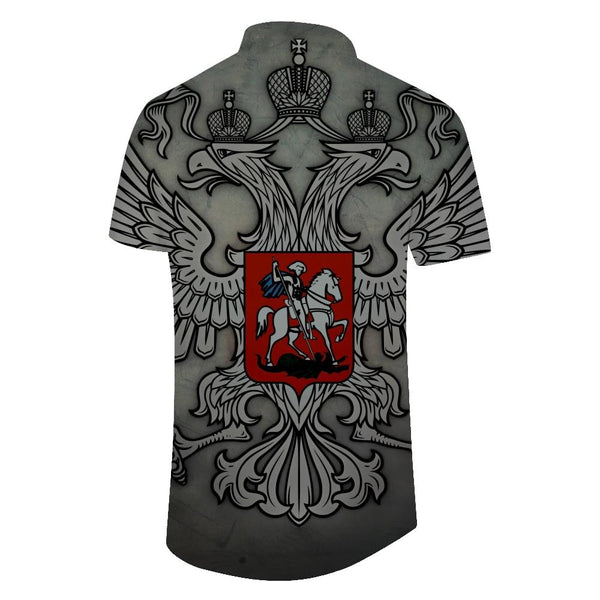 
Gray 3D Printed Button Beach Russian Flag Men's Loose Short Sleeve Shirt Shirt Casual Shirt Short Sleeve Hawaii
                