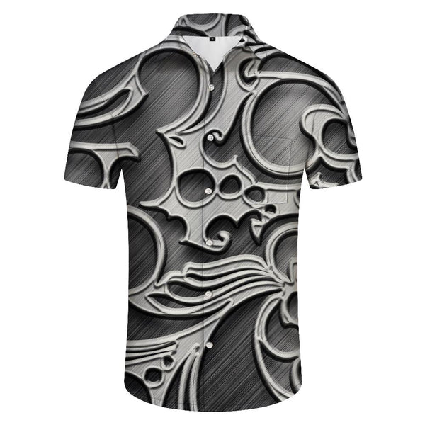 
HD abstract 3d print pattern tropical Hawaiian shirt men's Chinese casual short sleeve beach walk
                