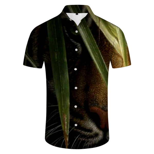 
Trendy Men's Hawaiian Shirt Short Sleeve Summer Tropical Print Button-Down Top Casual Beach Men's Vacation Shirt
                
