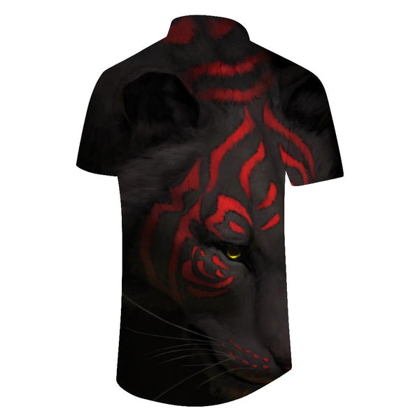
Men's Tiger Floral Shirt Clothing Psychedelic Animal Pattern Short Sleeve Fashion Retro Style Casual Men Loose Hawaiian Rainforest Seaside Clothing
                