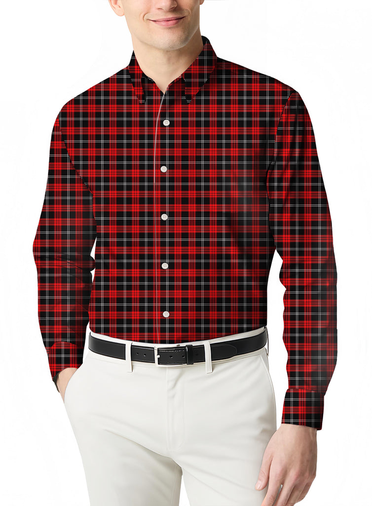 Men's Slim Plaid Shirt a Soft Flannel Long Sleeve for a Clean Fitted Look