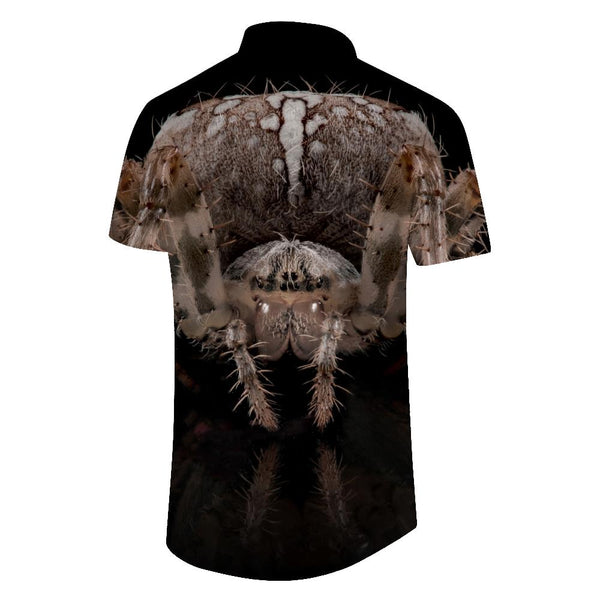 
3D Printed Beach Shirt Retro Casual Loose Men's Shirt Tropical New Hawaiian Button Men's Short Sleeve Shirt Spider
                