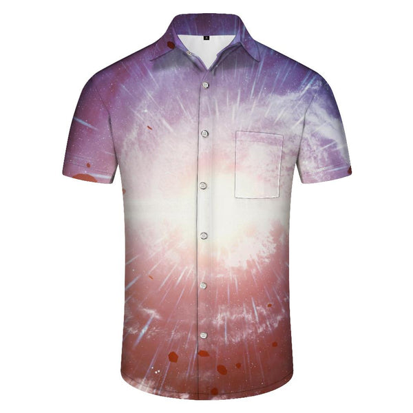 
3D printed Hawaiian shirt colorful meteor shower men's daily vacation beach party short-sleeved shirt colorful
                