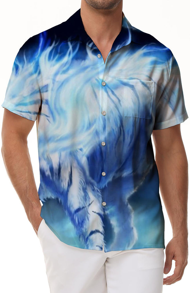 Summer fun men's casual everyday street loose Hawaiian shirts Beach Hawaiian tropical shirts