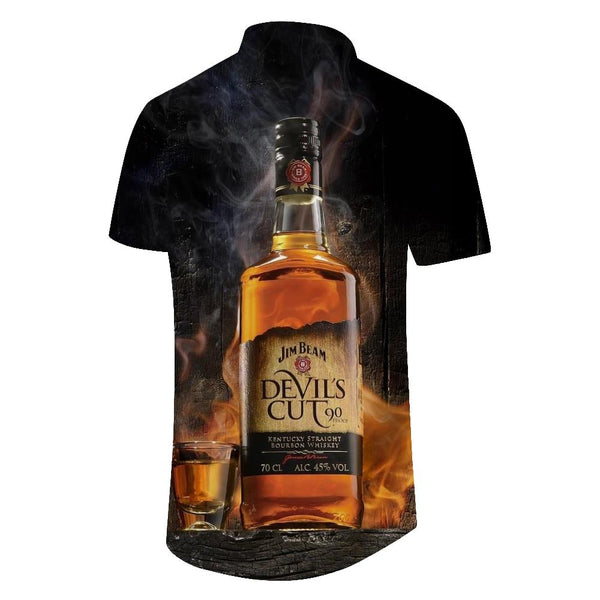
American Jinbin 3D digital printing pattern men's casual short-sleeved loose shirt Hawaiian tropical tropical seaside beach top
                