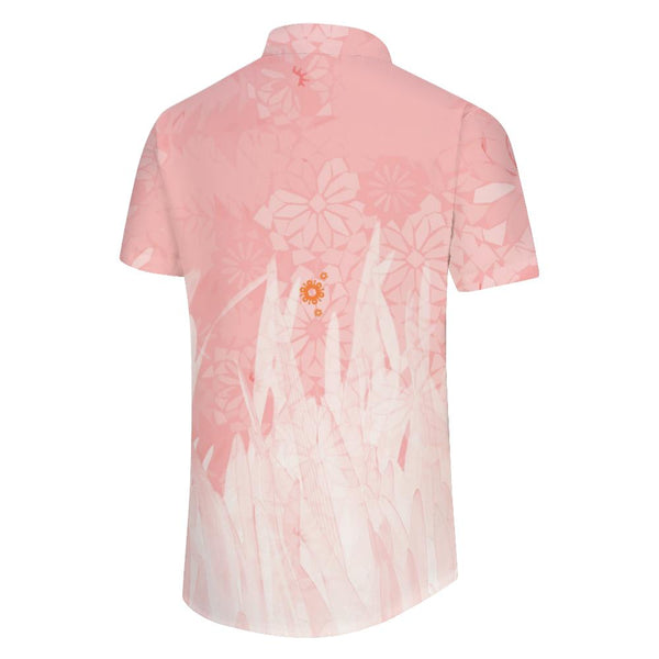
Floral Shirt Men Tropical Casual Short Sleeve Print Beach Shirt Hawaiian Lapel Button Short Sleeve Shirt Fashion Retro Style Pink
                