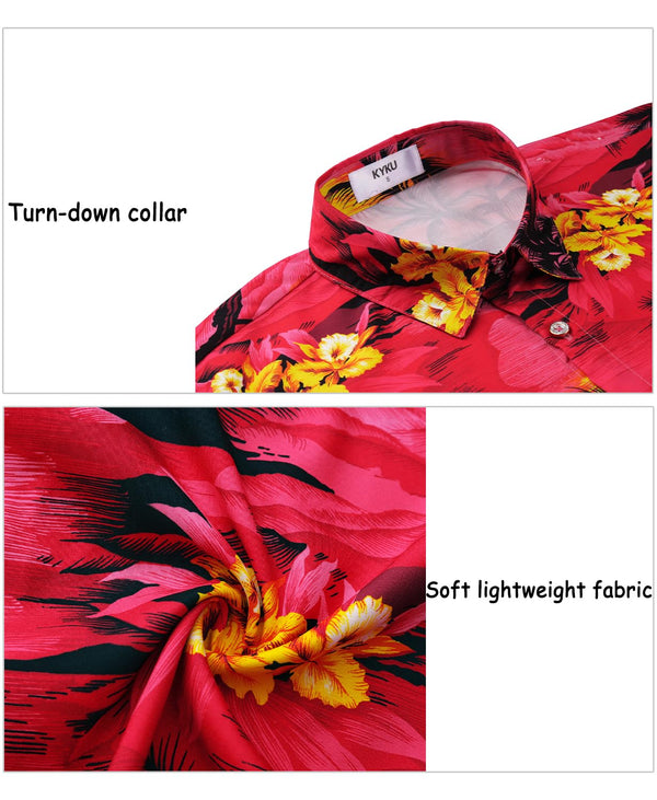 
Hawaiian Shit for Men Beach Summer Mens Buton Down Short Sleeve Shit Tropical Vacation Casual Clothes
                
