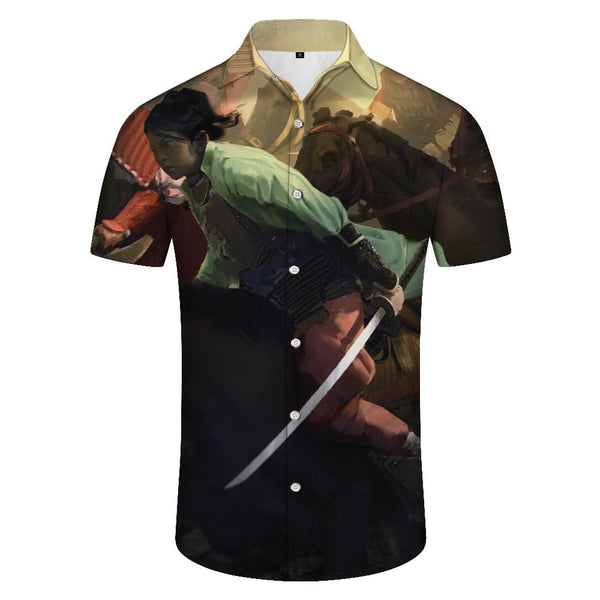
Tibetan Warrior Mens Short Sleeve Shirt 3D Printing Casual Everyday Tops Summer Fashion Clothing Hawaii
                