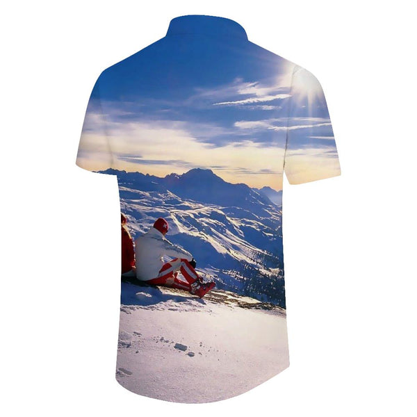 
Trendy snowboard men's casual button-down Hawaiian shirt tropical summer outfit men's vintage beachwear
                