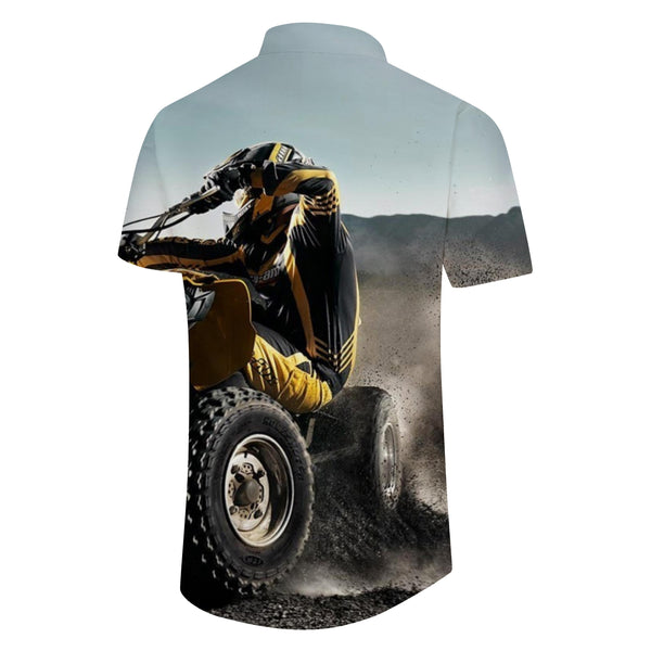 
Hot-blooded adventure men's shirt button-down formal shirt summer casual short-sleeved top suitable for office travel beach
                