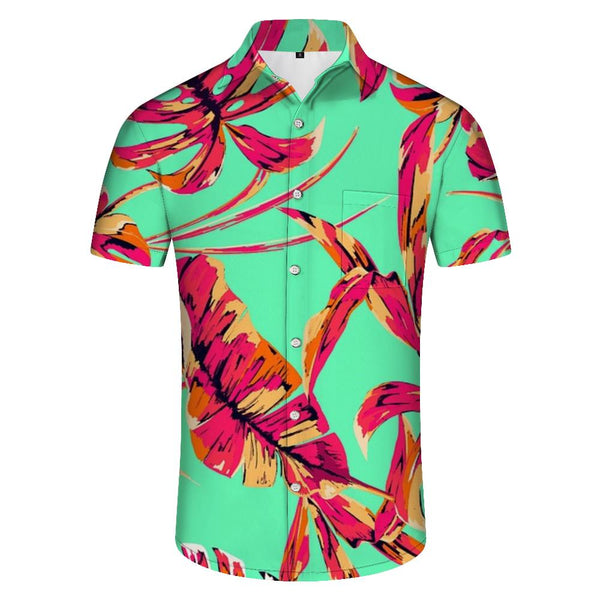 
Summer color coconut tree men's casual loose 3d digital printing fashion simple style seaside party
                