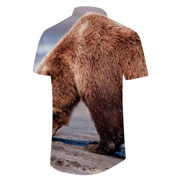 
Big Bear Men's Shirt Casual Regular Short Sleeve Hawaiian Shirt Suitable for Daily Outdoor Fishing Travel Clothing
                