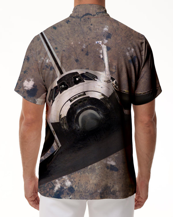 
Flying Up Hawaiian Casual Men's Short Sleeve Shirt Graphic Button Top Space Astronaut Costume
                