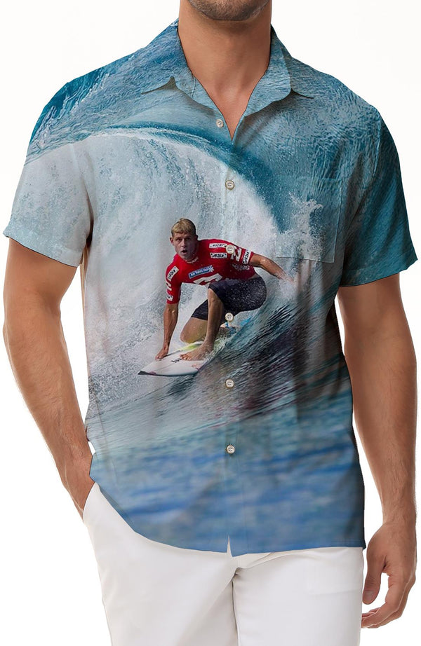Cool Beach Surfing Men's Casual Daily Street Regular Fit Fashion Camping Beach Shirt Short Sleeve