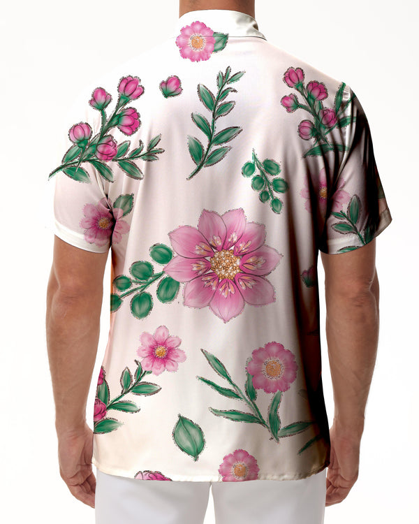 
Beautiful Floral Pattern Style Loose Mens Hawaiian Shirt Short Sleeve Beach Tropical Summer Casual Button Top
                