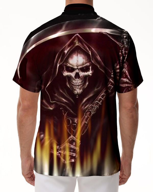 
Halloween Casual Holiday Party Horror Pattern Men's Hawaiian Shirt Loose Button-Up Beach Shirt
                