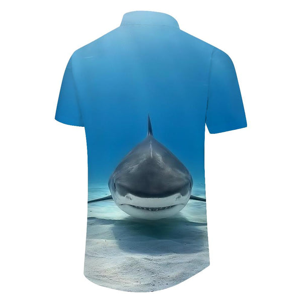 
Ocean Wildlife Shark Mens Short Sleeve Shirt Casual Button Summer Beach Shirt Classic Fit Top
                
