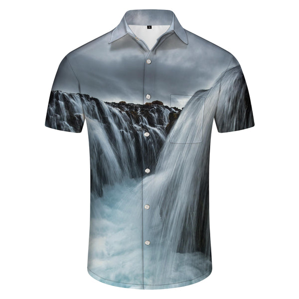 
Magnificent Waterfall Falls Hawaiian Shirt Mens Button Down Short Sleeve Shirt Fashion Summer Beach Wear
                
