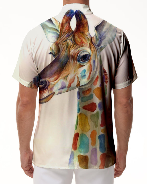 
Mens Hawaiian Shirts Trendy Short Sleeve Giraffe Color Hawaiian Tops Casual Wear Summer Shirts Suitable for Beach Holiday Party
                