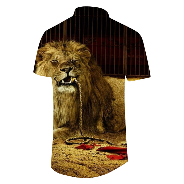 
Snow Lion Print Hawaiian Shirt Men's Summer Beach Casual Short Sleeve Button Mixed Color
                