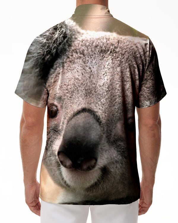 
Cute Koala Four Seasons Hawaiian Short Sleeve Shirt Men's Casual Loose Short Sleeve Shirt Button Shirt Casual Shirt Beach Seaside Trend
                