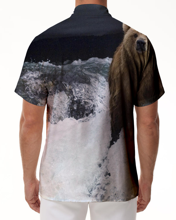 
Lively Wild Bear Giant Panda Hawaiian Shirt Men's Clothing Summer Button Shirt Ocean Vacation Shirt Tops
                