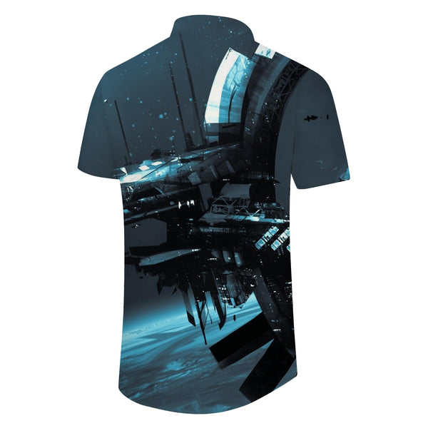 
Premium Spaceship Men's Casual Shirt Short Sleeve Regular Fit Fashion Beach Shirt Tops Camping
                