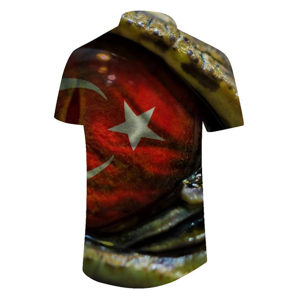 
Red Gem Shirt Casual Men's Loose Daily Short Sleeve Tropical Four Seasons Hawaii 3D Digital Printed Top
                