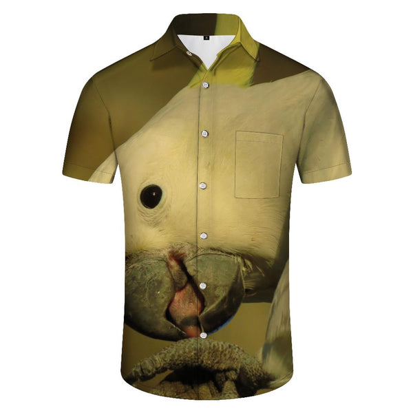 
White lark summer men's button casual lapel short-sleeved shirt holiday beach short-sleeved shirt seaside party
                