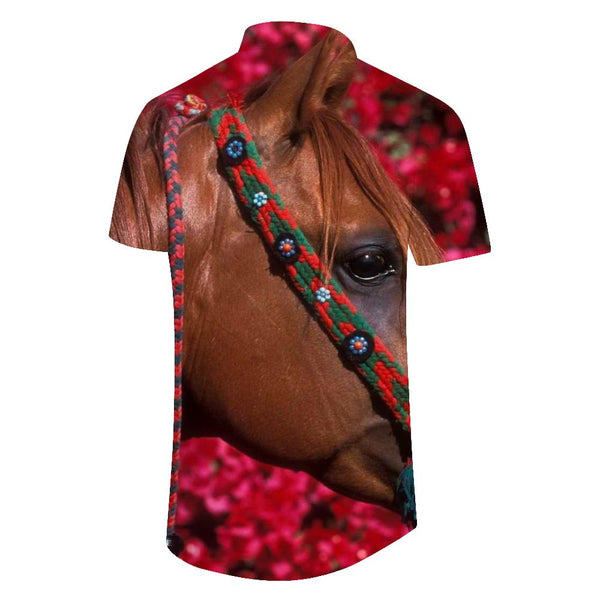 
Floral Brown Horse Men's Everyday Shirt Short Sleeve Shirt Casual Digital Printing Hawaiian Tropical Beach Wear
                