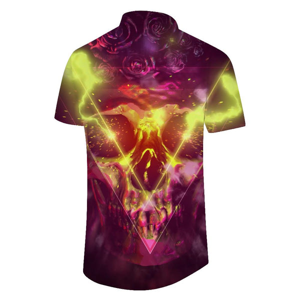 
Zombie Cool Skeleton Western Seaside Beach Shirt Casual Men's Loose Daily Hawaiian Short Sleeve Beach Ocean Clothing
                