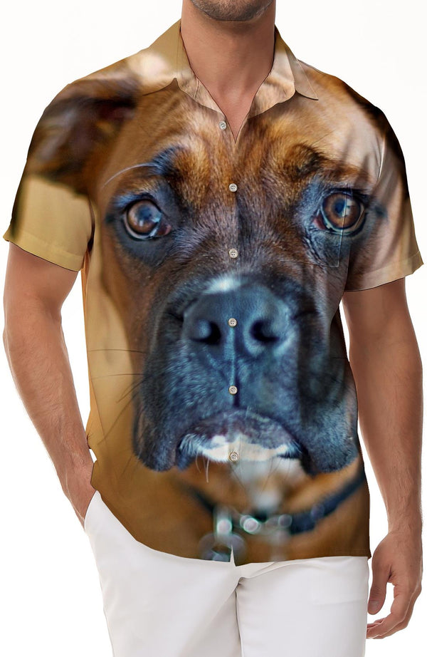 
Popular Fashion Cute Dog Animal 3D Printed Pattern Men's Casual Fashion Cool Simple Holiday Beach Party Tops
                