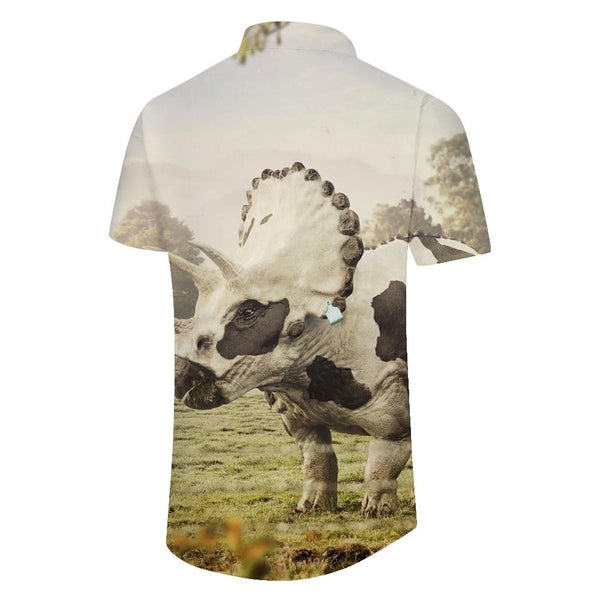 
Street Classic Men's Short Sleeve Hawaiian Shirt Printed Rocker Lapel Shirt Vintage Clothing
                