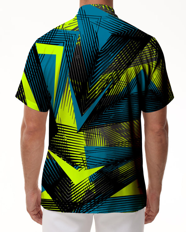 
Fun Tropical Vacation Beach Hawaii Men's Casual Regular Fit Shirt Short Sleeve Button Top
                