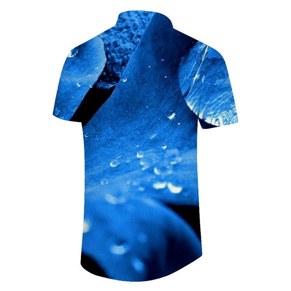 
Floral Blue Style Men's Short Sleeve Button-Down Shirt - Stylish and Comfortable Summer Shirt
                