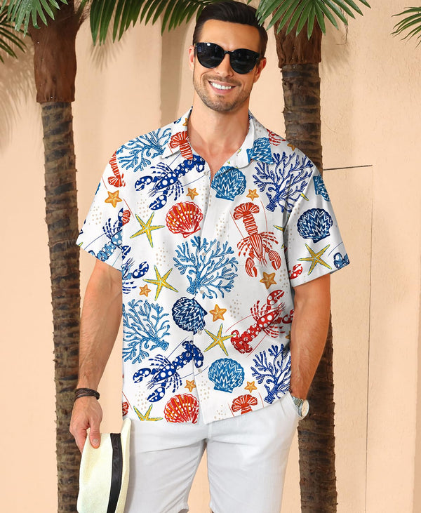 
Hawaiian Shit for Men Beach Summer Mens Buton Down Short Sleeve Shit Tropical Vacation Casual Clothes
                