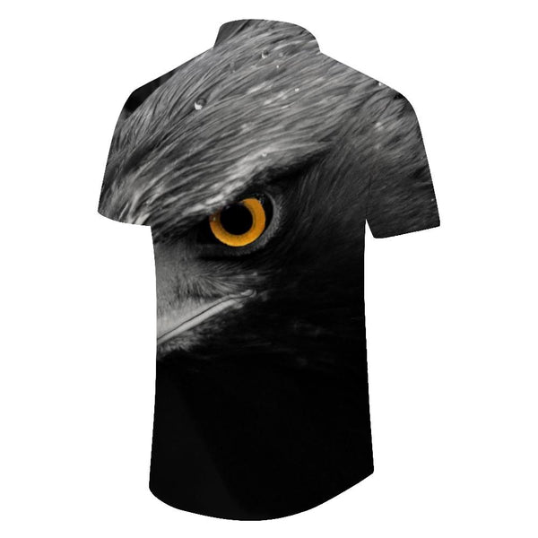 
Grey Eagle Funny 3D Print Shirt Men Summer Graphic Short Sleeve Hawaiian Button Top Style
                