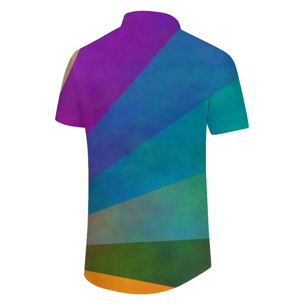 
Bangladesh Rainbow Flag Mens Short Sleeve Shirt Casual Button Shirt Summer Tops with Pocket Button
                