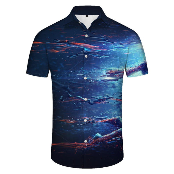 
3D Printing Painting Floral Hawaiian Shirt Men's Lapel Vintage Street Shirt Men
                