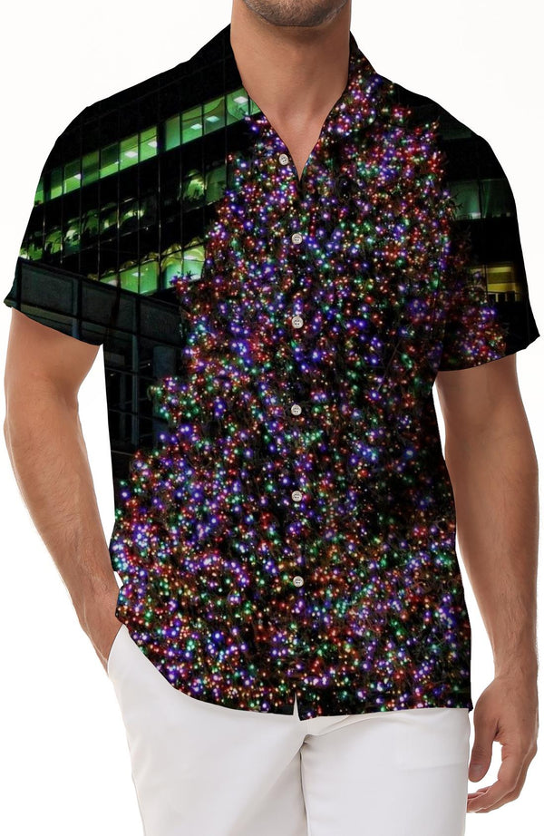 Street art Christmas tree simple style casual fun men's loose clothing Hawaii tropical seaside beach party