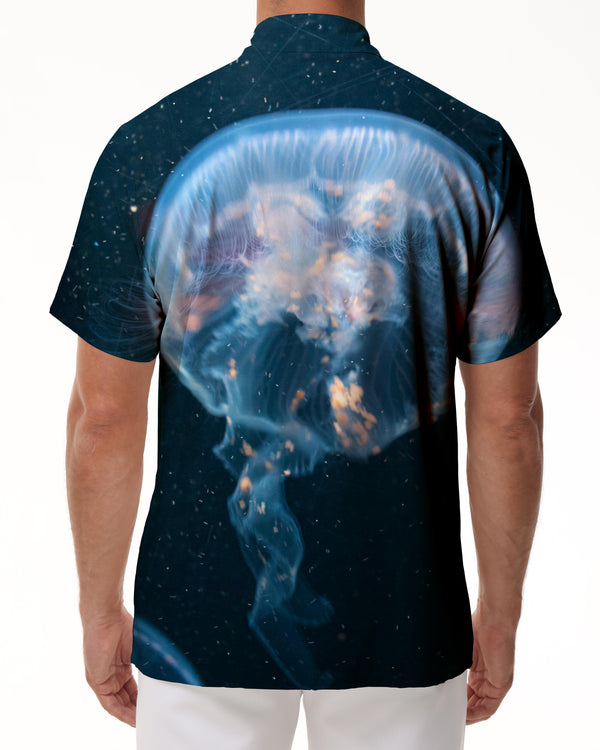 
Jellyfish Underwater World Magic Men's Daily Street Loose Casual Short Sleeves Printed Pattern Hawaiian Buttons Fashion Lapel Pocket Casual Short Sleeves
                