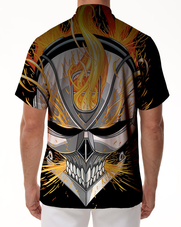 
Abstract mask personalized art leisure loose vacation seaside short-sleeved Hawaiian tropical summer essential clothes men's short-sleeved shirt fashionable breathable
                