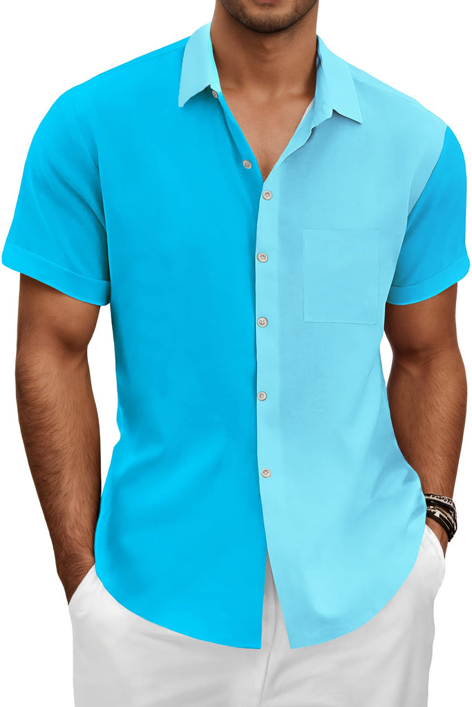 Hawaiian Shit for Men Beach Summer Mens Buton Down Short Sleeve Shit Tropical Vacation Casual Clothes