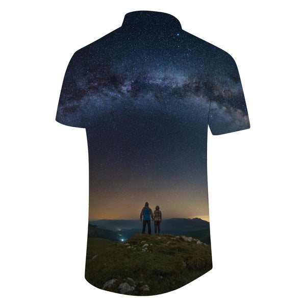 
Sky Astronomy Galaxy Astronomy Hawaii Men's Shirt Short Sleeve Button Shirt Four Seasons Beach Clothing
                