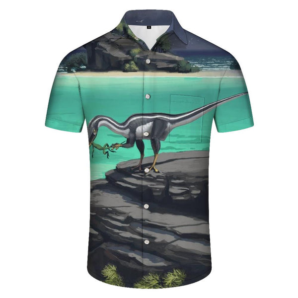 
Dinosaur Era Men's Hawaiian Fun Animals Four Seasons Shirt Short Sleeve Button-Down Summer Beach Shirt Short Sleeve
                